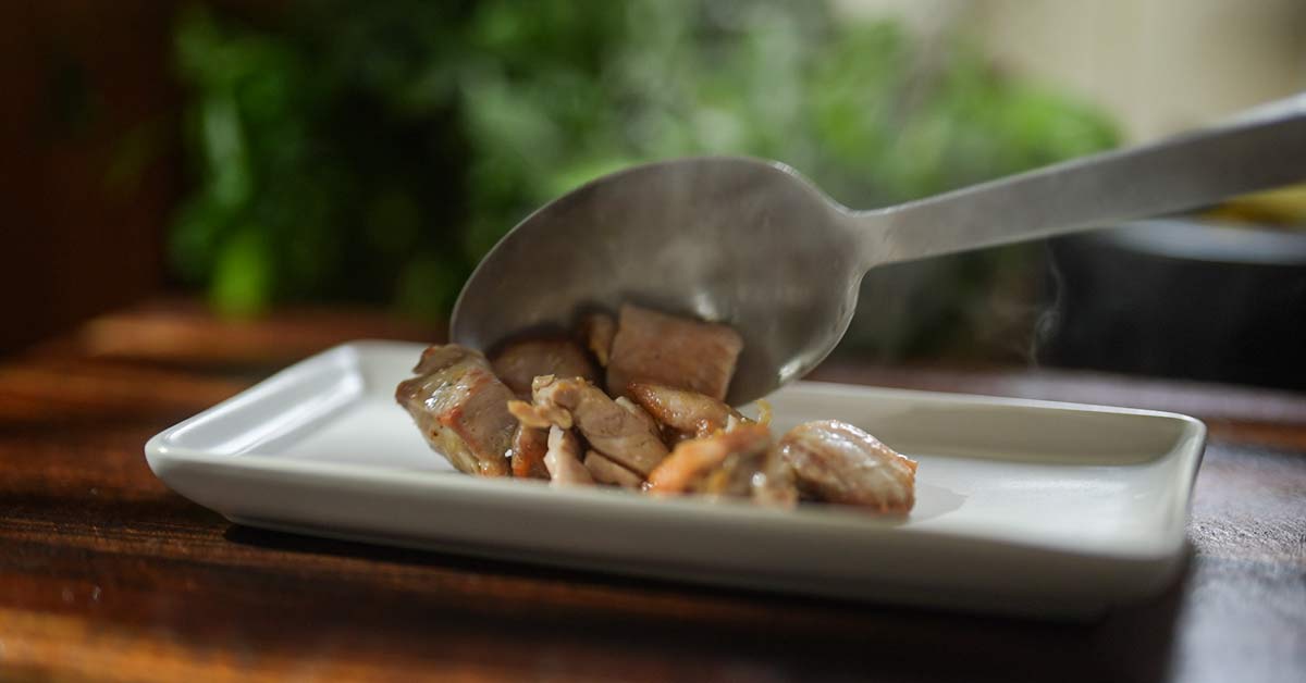 Sear the chicken brown