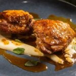 Crispy Lemon Chicken Thighs with Whipped Feta & Burnt Honey