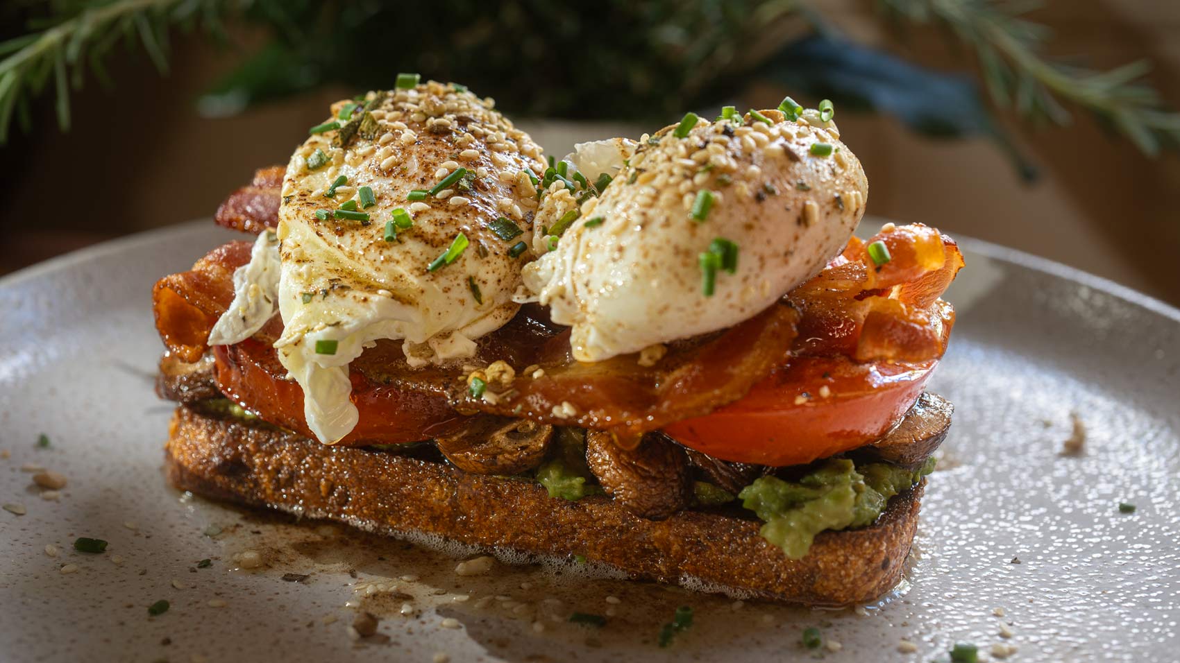 Brown Butter Poached Eggs with Avocado