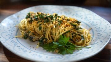 Creamy Lemon Sardine Spaghetti