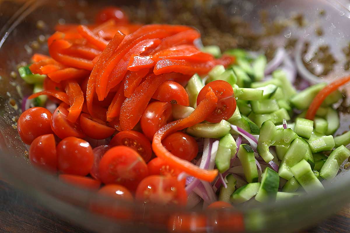 Healthy salad ingredients