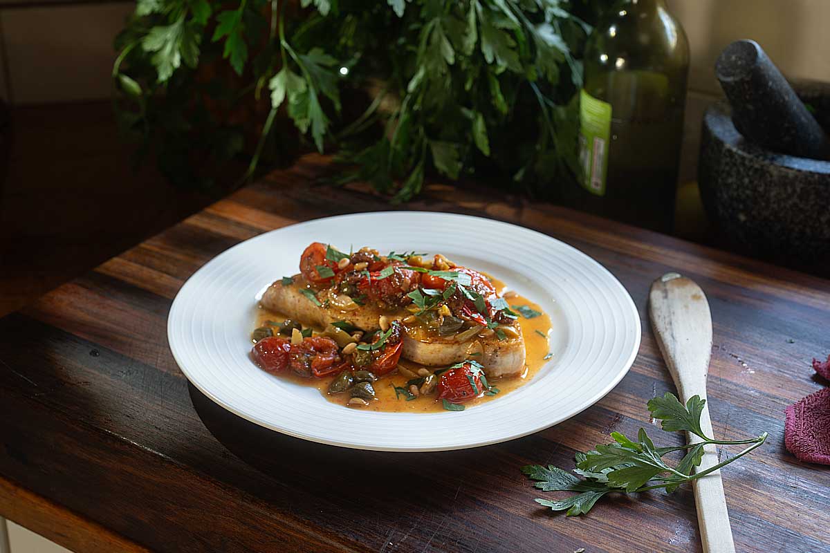 Sicilian Swordfish with Tomatoes